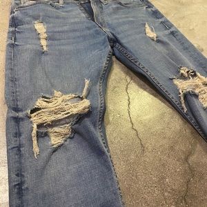 Guess Cropped Tapered Men’s Distressed Jeans